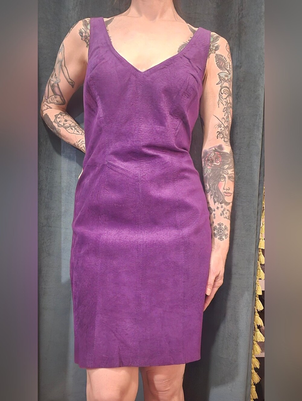 Vintage 1990s Suede Minidress